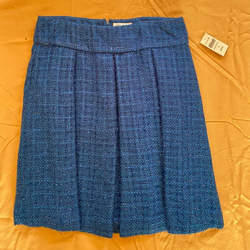 Coldwater Creek Tweed Pleated Skirt